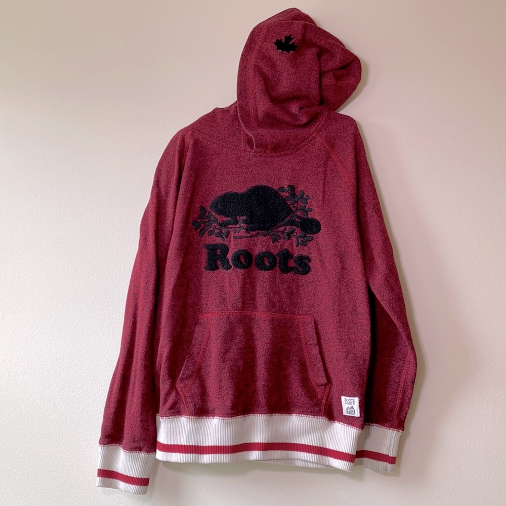 Roots Cabin Collection Kids Hoodie Sweatshirt Kanga Pocket, Size Large